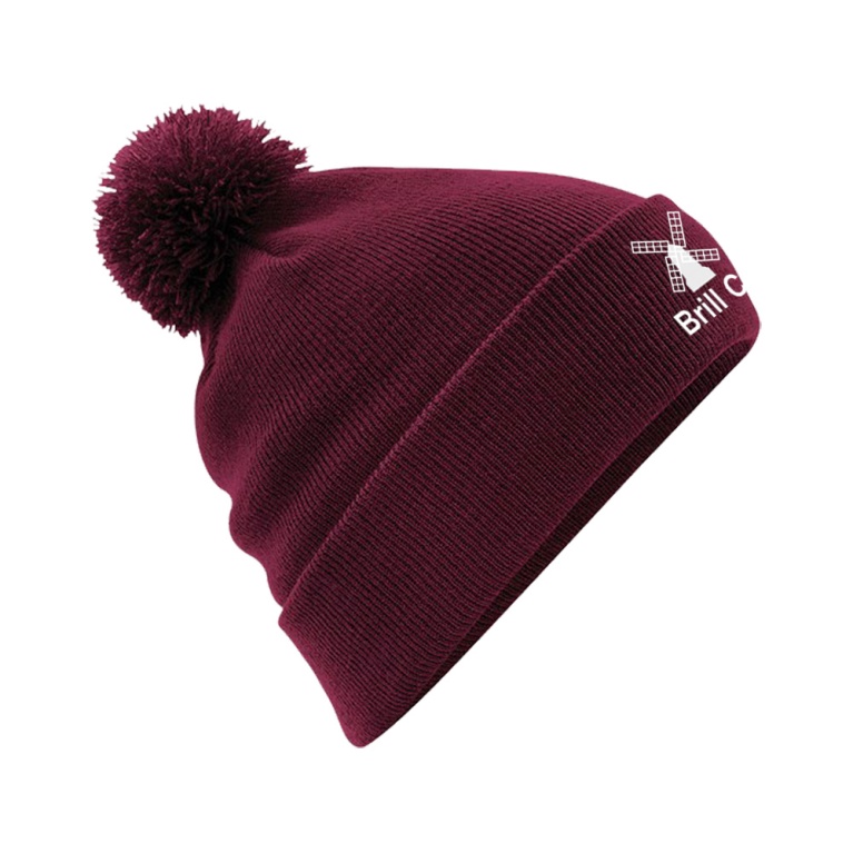 Original Pom Pom Beanie : Maroon