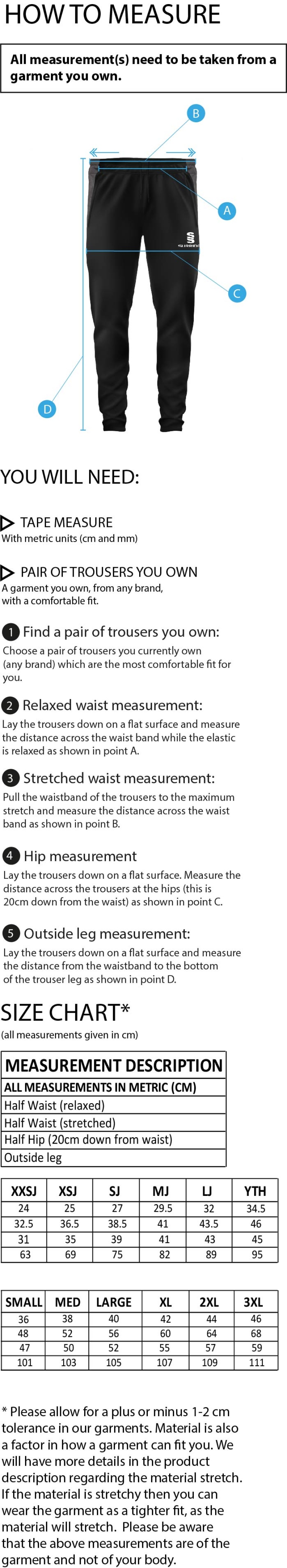 Brill CC - Dual Skinny Pant - Size Guide