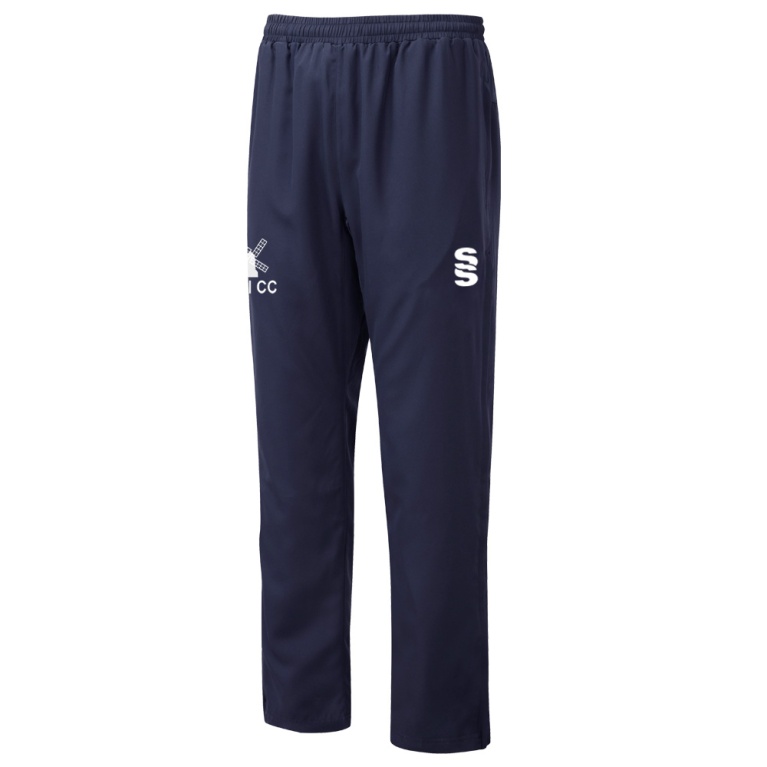POPLIN TRACK PANT WITH LYCRA-Navy
