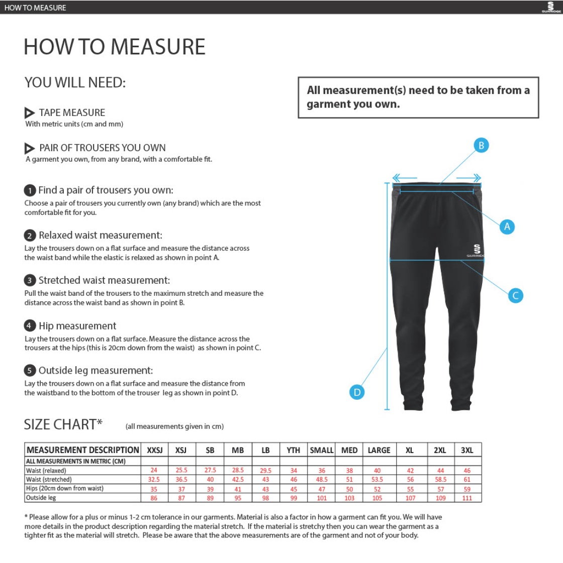 Brill CC - Dual Skinny Pant - Size Guide